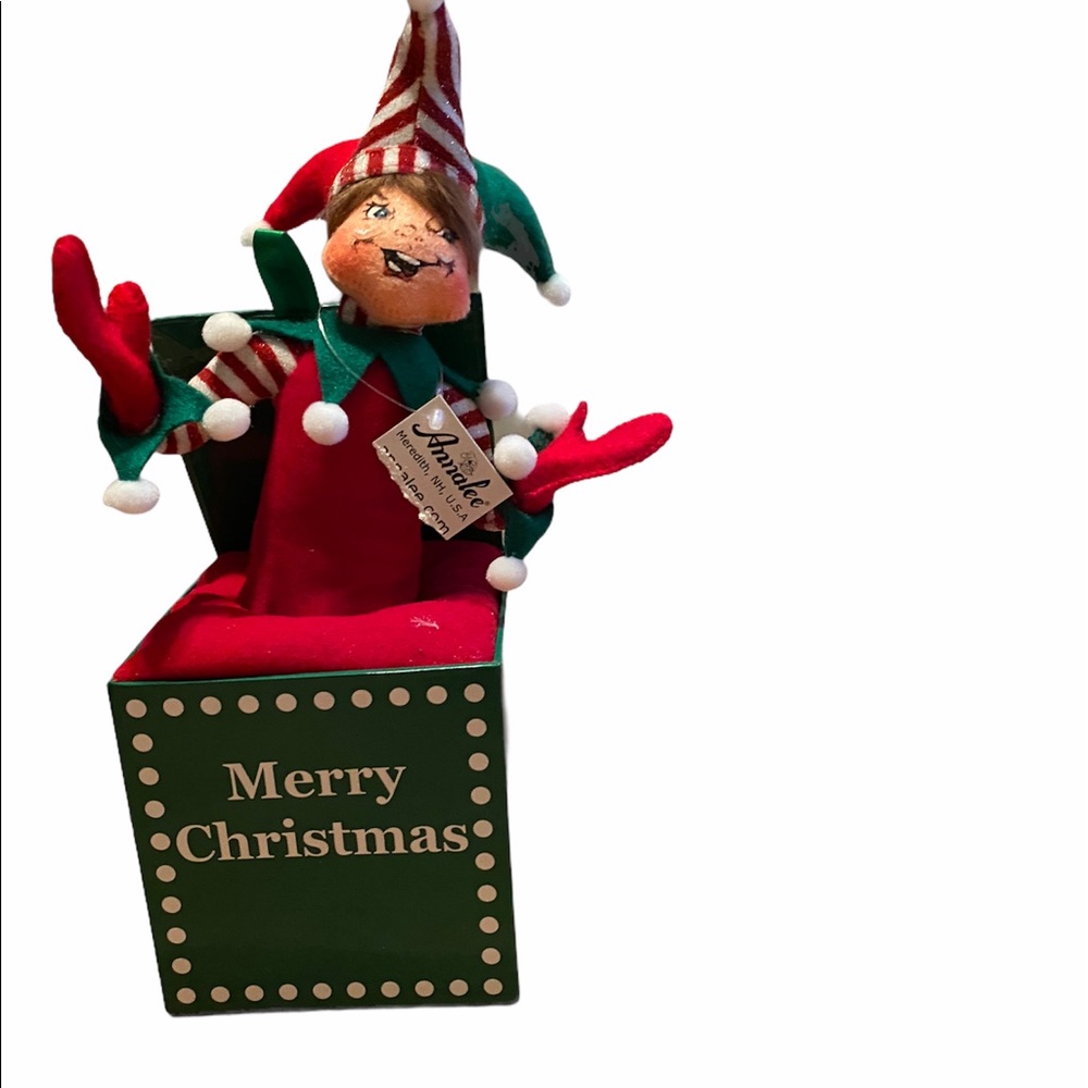 Annalee 9” elf in a box holiday decor nwt - Picture 3 of 7
